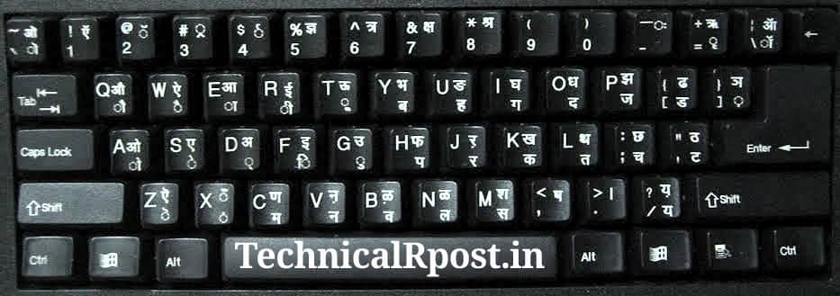 हिंदी टाइपिंग कीबोर्ड चार्ट डाउनलोड - computer hindi typing chart