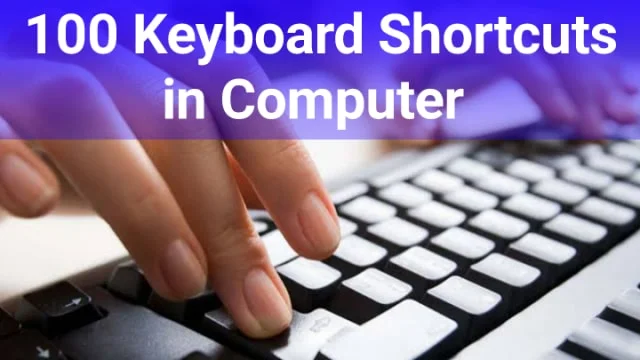 100 shortcut keys in Computer