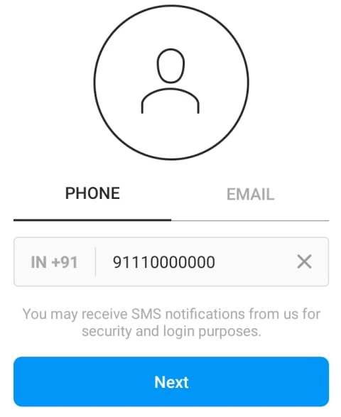 Instagram-Account-Signup-by-phone