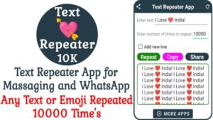 Text Repeater App for Android - Any text Repeated 10K